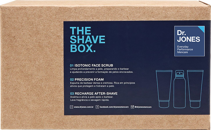 Kit Barba Dr. Jones The Shave Box (3 produtos + Nécessaire)