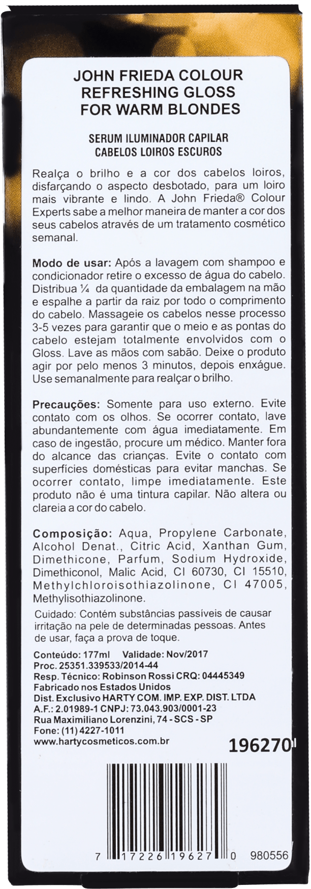 John Frieda Colour Refreshing Gloss For Warm Blondes - Realçador da Cor 177ml