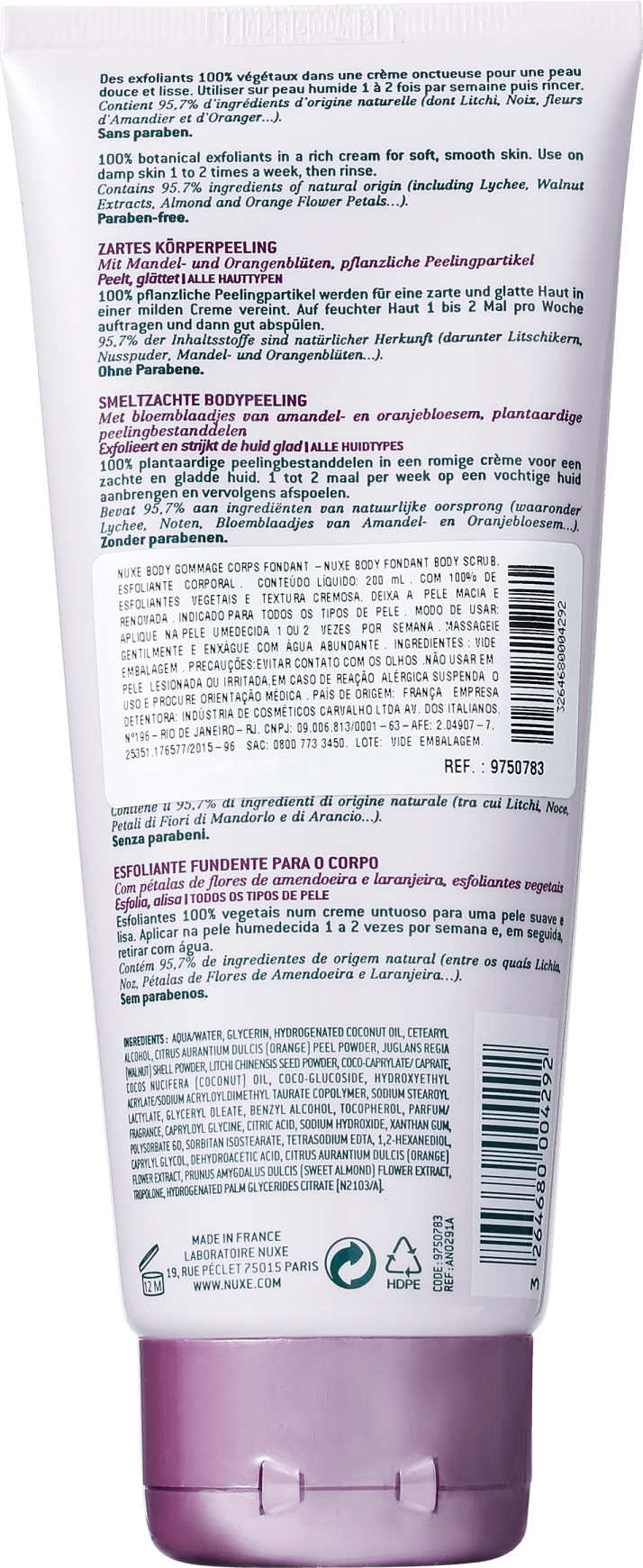 Nuxe Body Gommage Corps Fondant - Esfoliante Corporal 200ml