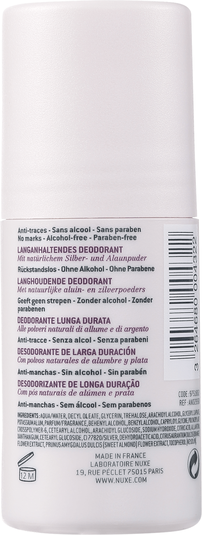 Nuxe Nuxe Body Longue Durée - Desodorante Feminino 50ml