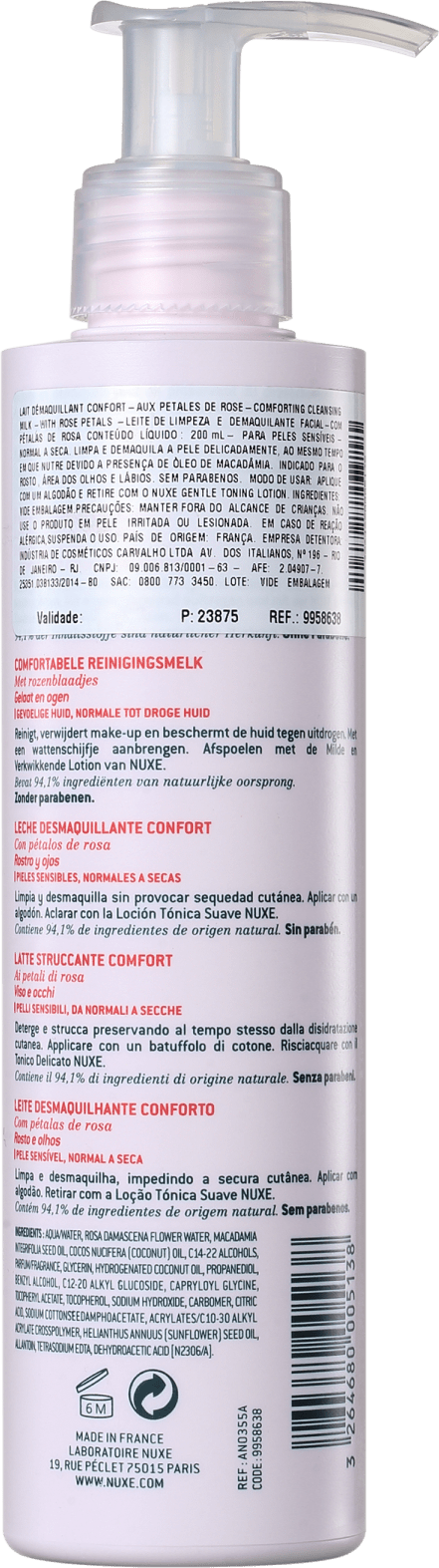 Nuxe Lait Démaquillant Confort - Loção Demaquilante 200ml