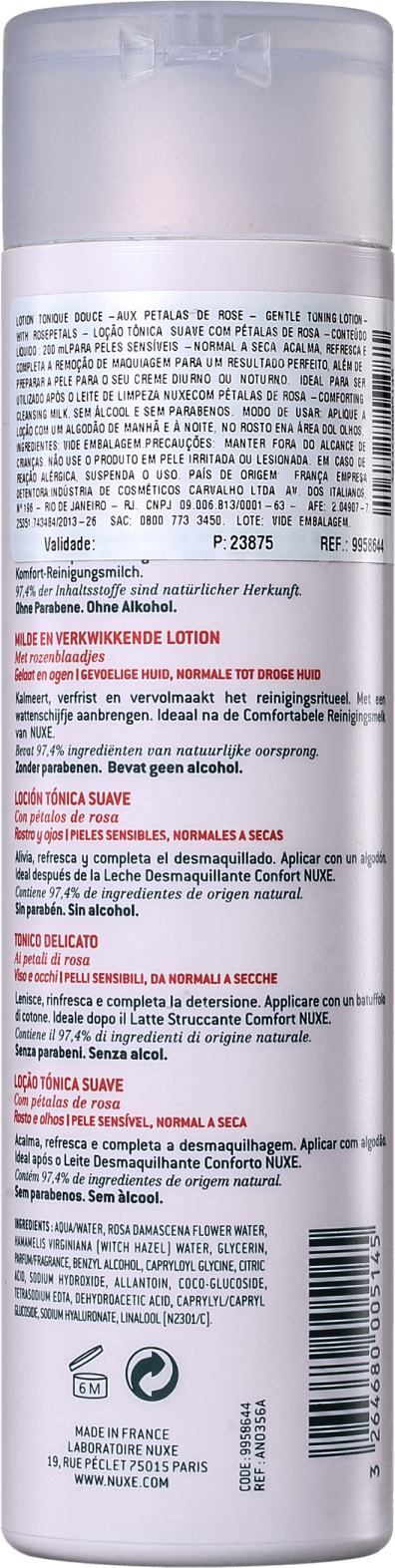 Nuxe Lotion Tonique Douce - Tônico Facial 200ml