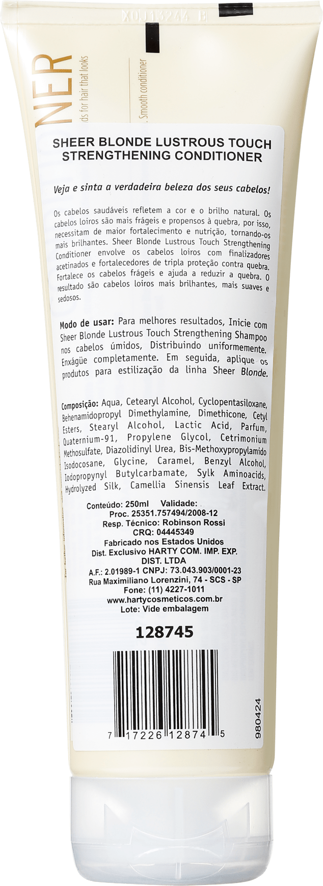 John Frieda Sheer Blonde Lustrous Touch Strengthening Conditioner - Condicionador 250ml