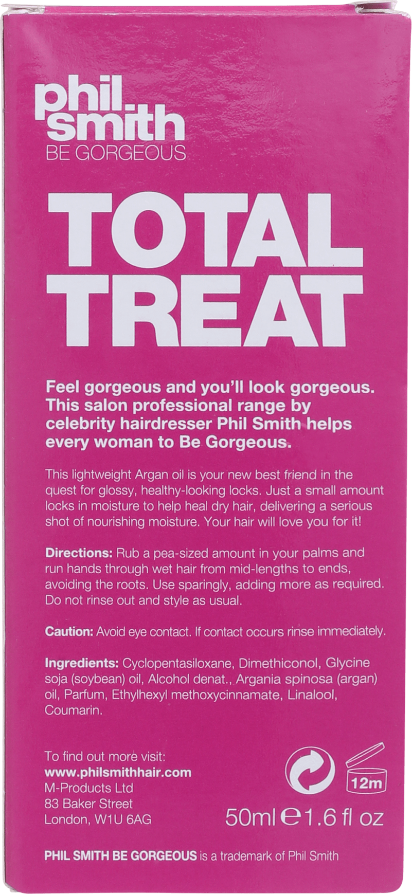 Phil Smith Total Treat Transforming Argan Oil - Óleo Finalizador 50ml