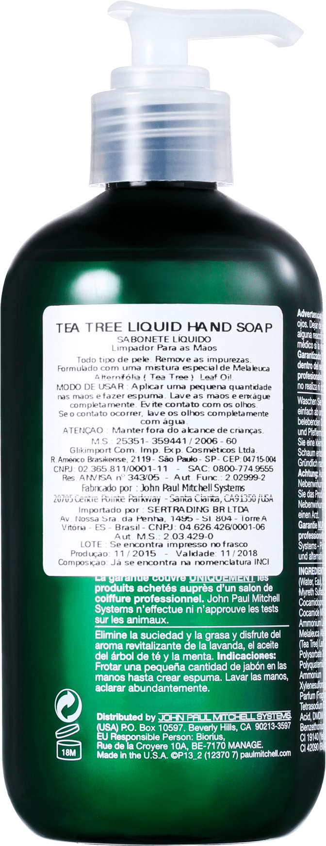 Paul Mitchell Tea Tree Liquid Hand Soap - Sabonete Líquido 300ml