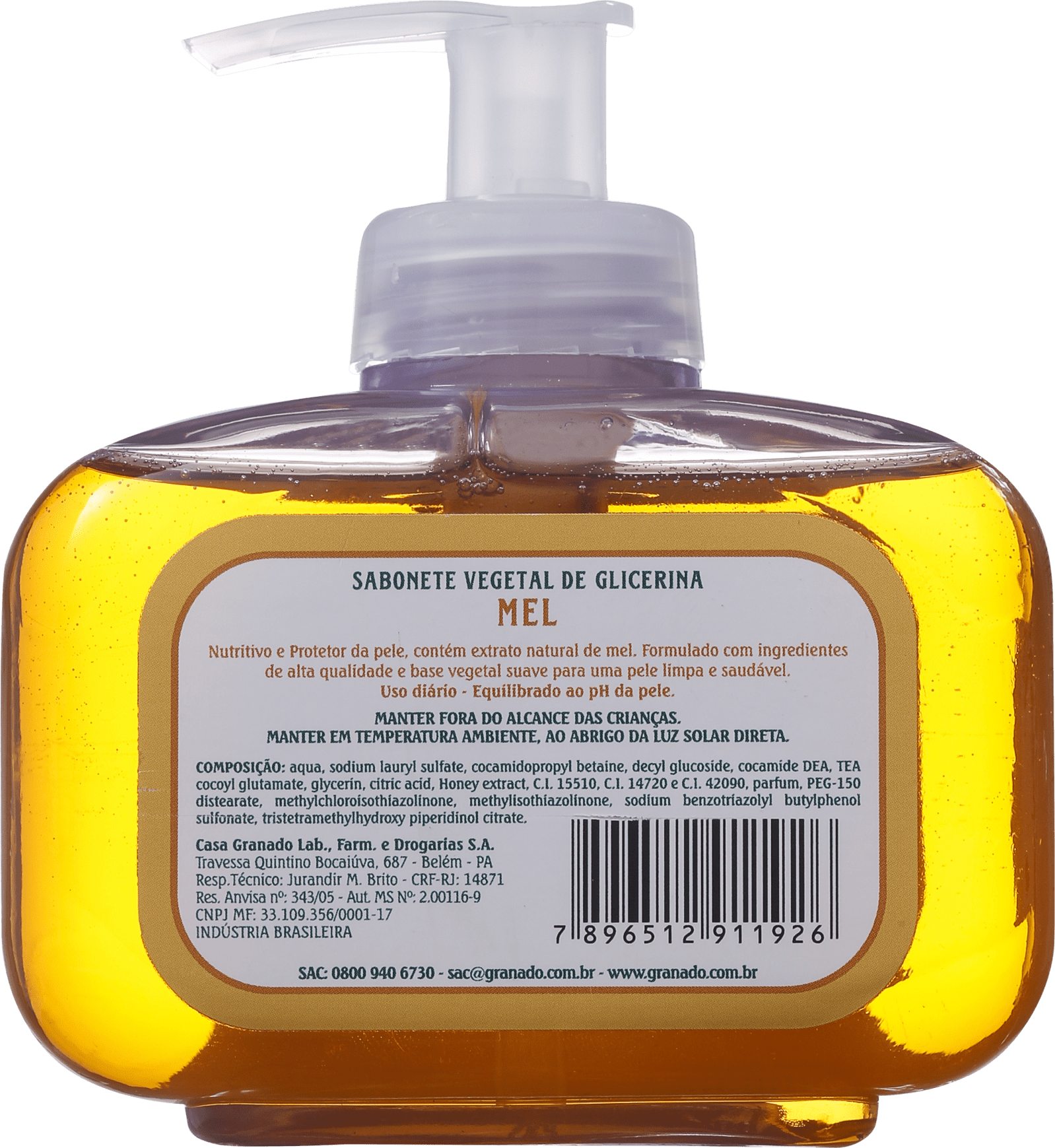 Granado Sabonete Vegetal de Glicerina e Mel - Sabonete Líquido 200ml