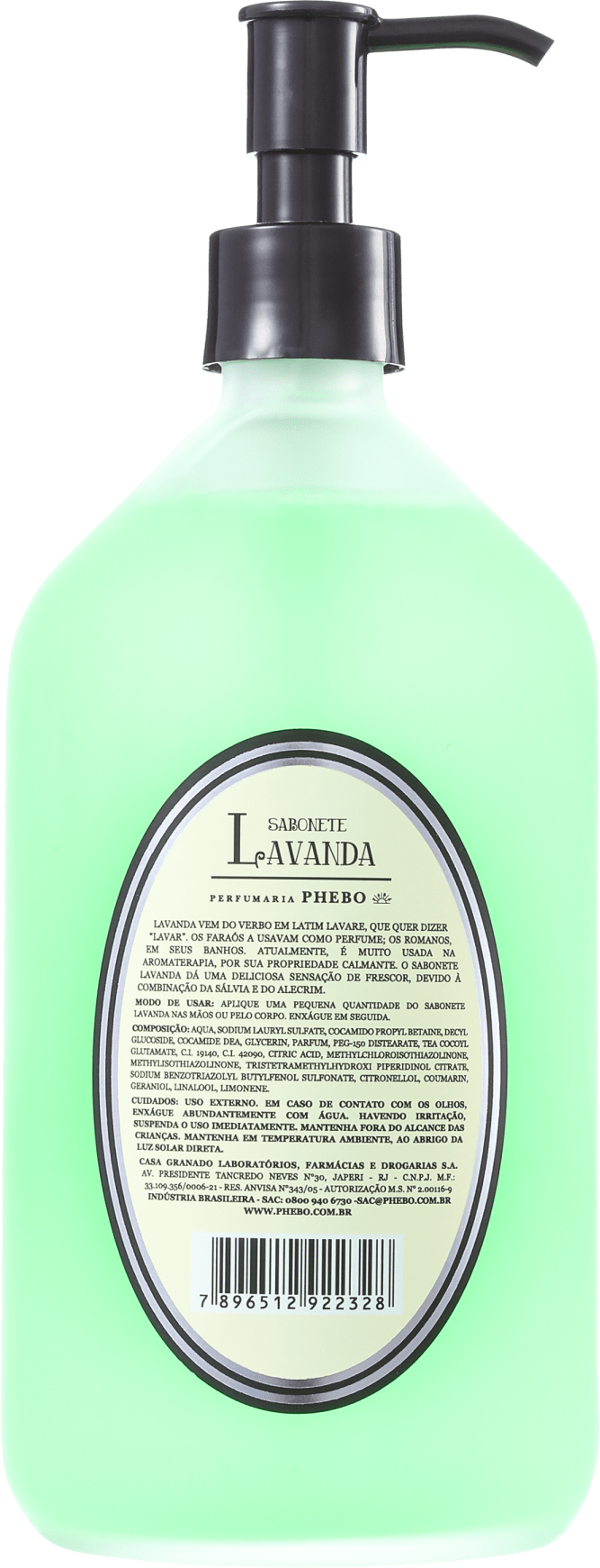 Perfumaria Phebo Lavanda - Sabonete Líquido 500ml