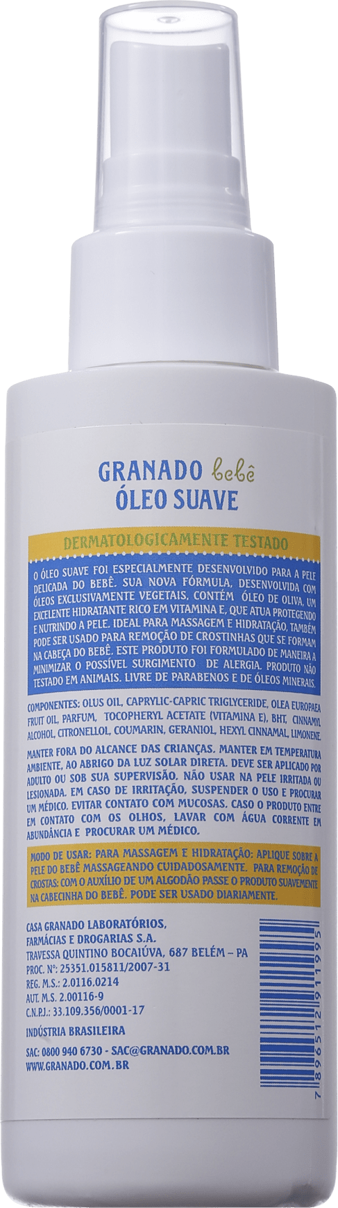 Granado Bebê Tradicional Suave - Óleo Corporal 120ml