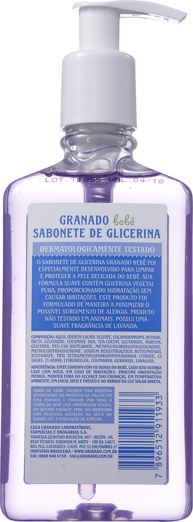 Granado Bebê Glicerina Lavanda - Sabonete Líquido 250ml