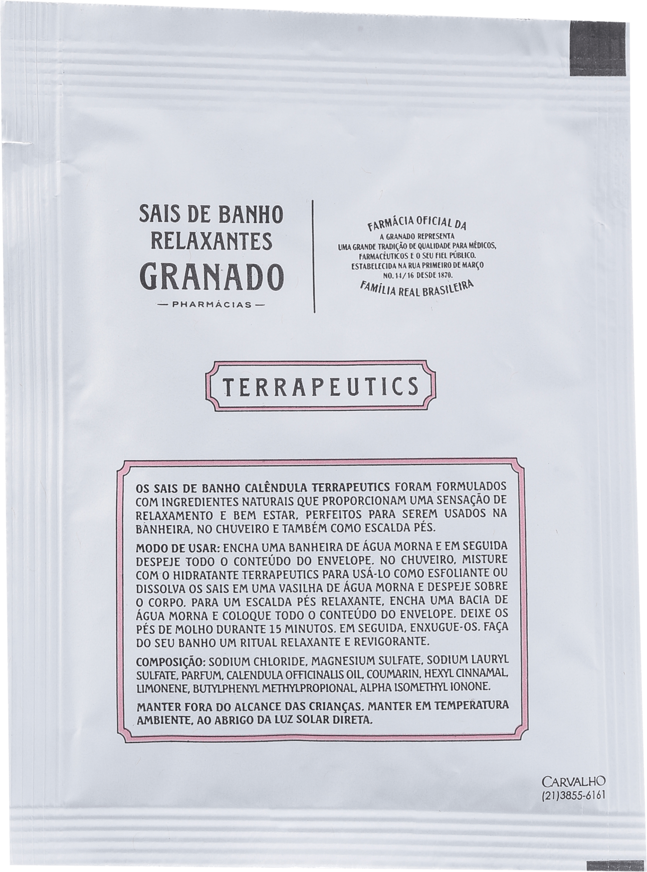 Granado Terrapeutics Relaxantes Calêndula - Sais de Banho 5x16g