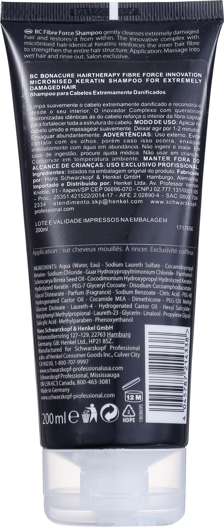 Schwarzkopf Professional BC Bonacure Fibre Force - Shampoo 200ml