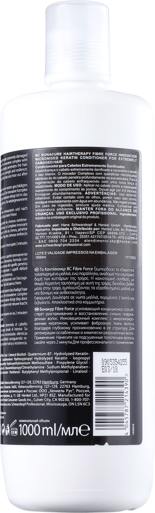 Schwarzkopf Professional BC Bonacure Fibre Force Conditioner - Condicionador 1000ml