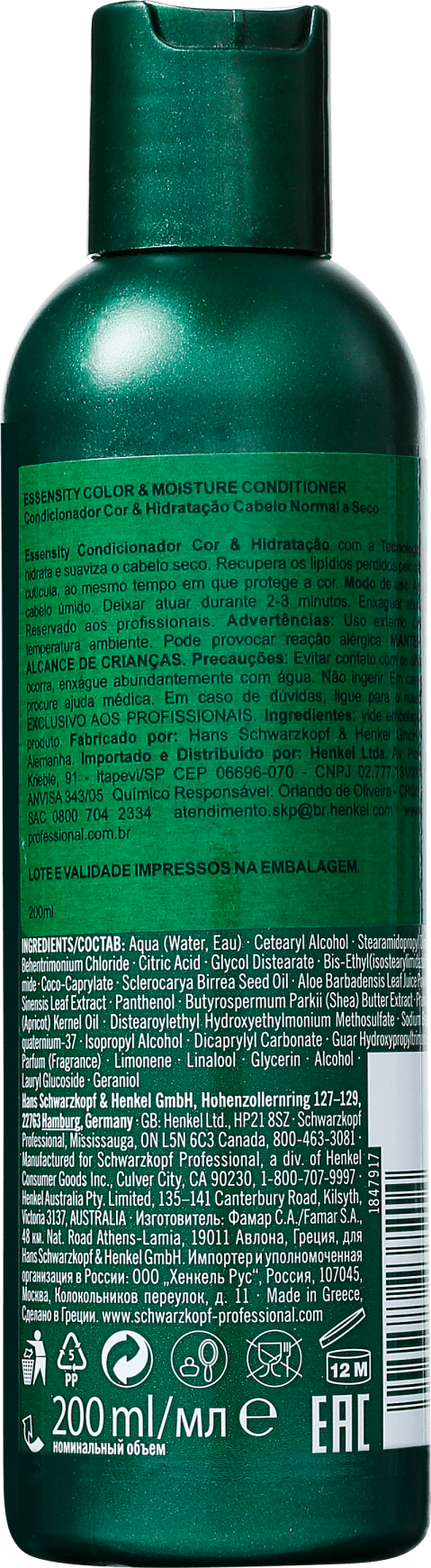 Schwarzkopf Professional Essensity Color & Moisture Conditioner - Condicionador 200ml