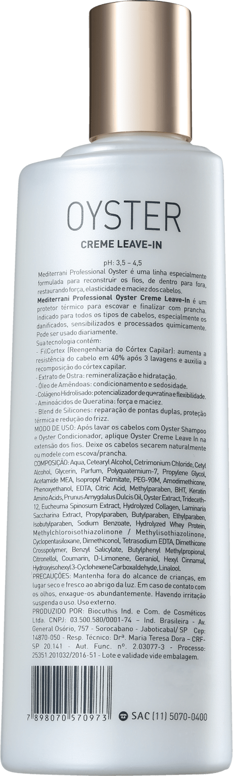 Mediterrani Oyster Repair Leave-In - Creme Sem Enxágue 250g