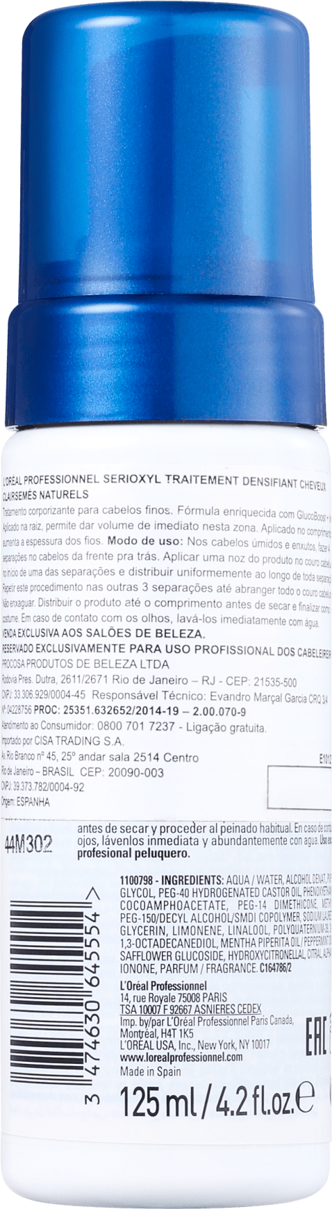 L'Oréal Professionnel SerioXYL GlucoBoost + Incell Traitement densifant Step 3 - Mousse 125ml