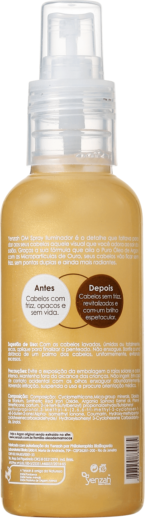 Yenzah OM Ouro Iluminador - Spray de Brilho 120ml