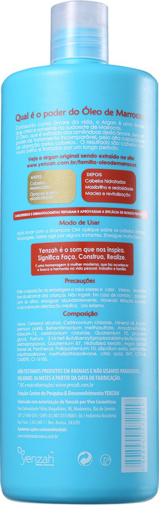 Yenzah OM Óleo de Marrocos Reparador Hidratante - Condicionador 1000ml