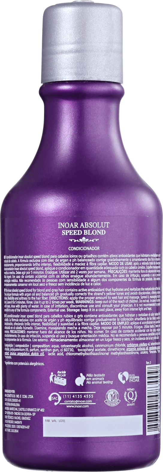 Inoar Absolut Speed Blond - Condicionador 250ml