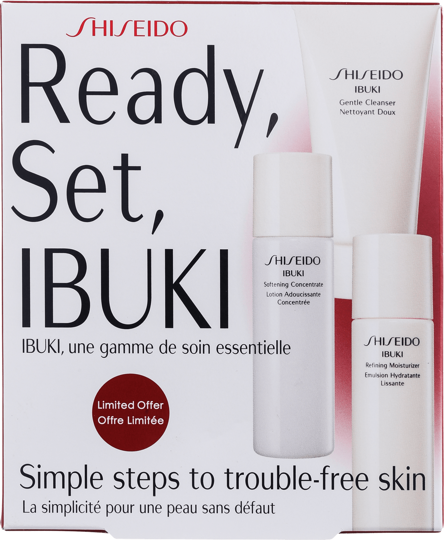 Shiseido Ready, Set, Ibuki Kit (3 Produtos)