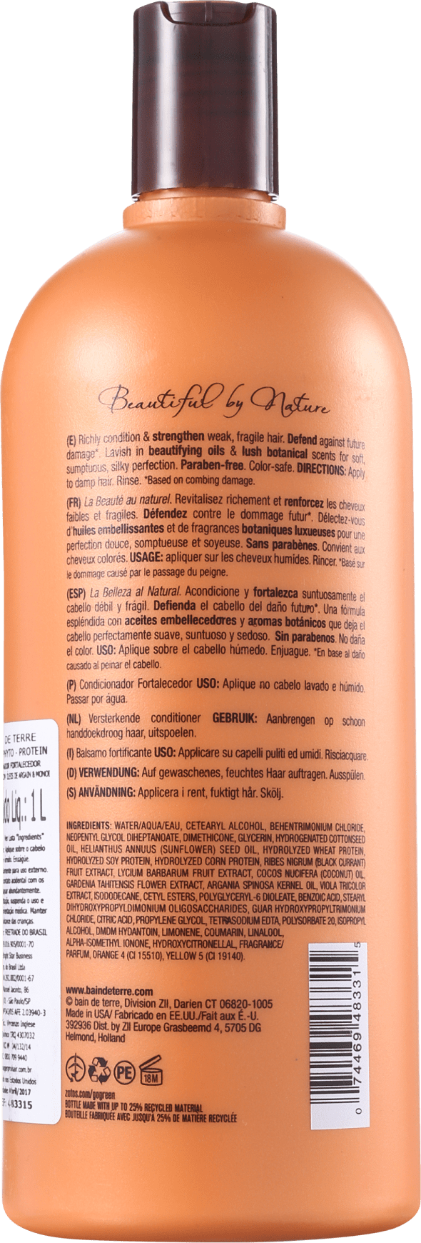 Bain de Terre Keratin Phyto-Protein Strengthening Conditioner - Condicionador 1000ml