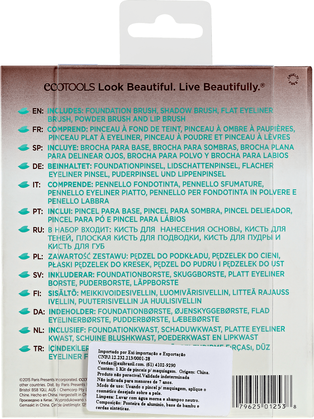 Kit de Pincéis Ecotools Lovely Looks Five Piece (5 produtos)