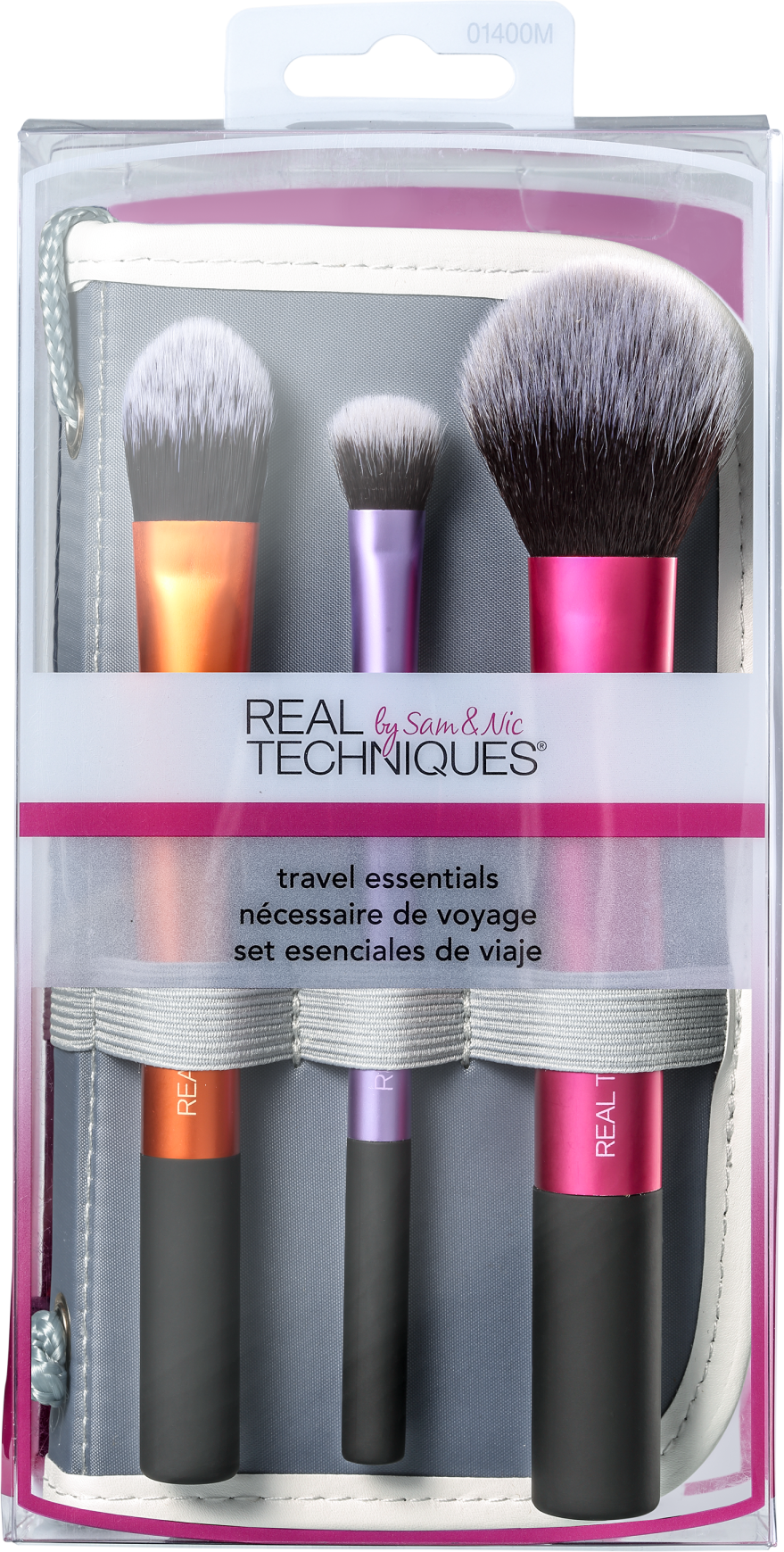 Kit de Pincéis Real Techniques Travel Essentials (3 produtos + Estojo)