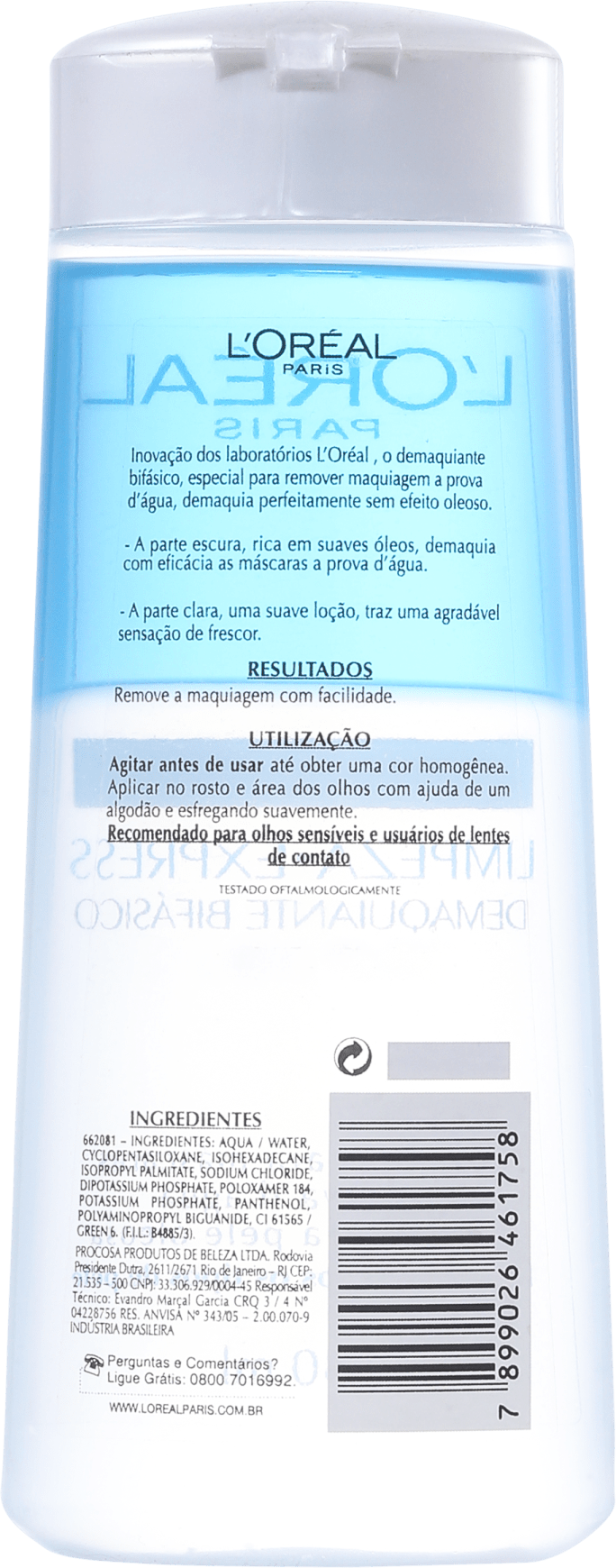 L'Oréal Paris Limpeza Express Dermo-Expertise - Demaquilante Bifásico 130ml