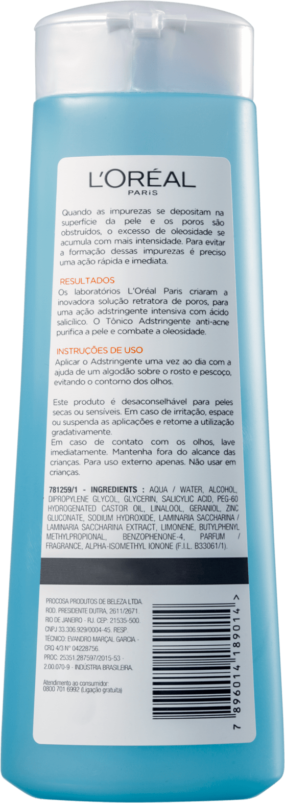 L'Oréal Paris Dermo-Expertise Pure Zone Anti-Cravos - Adstringente Facial 200ml