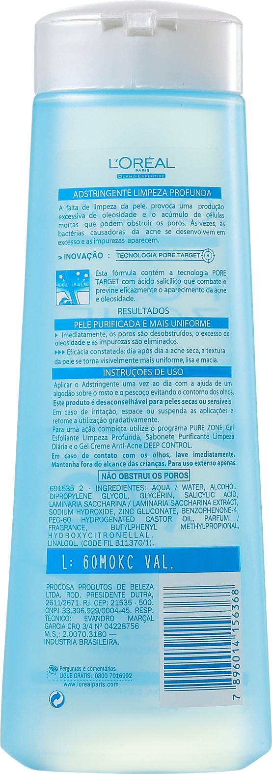 L'Oréal Paris Dermo-Expertise Pure Zone - Adstringente Facial 200ml