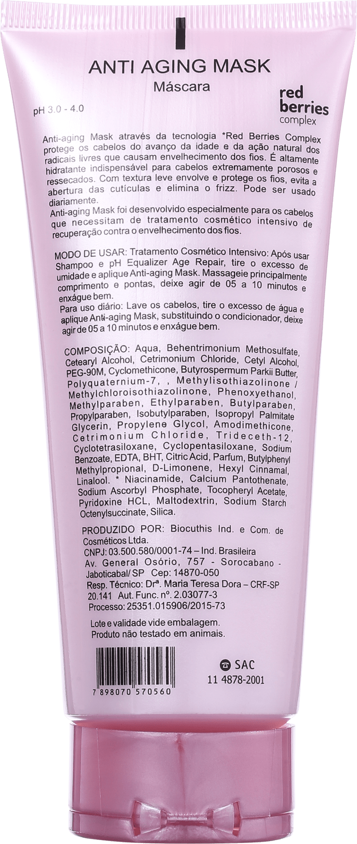 Mediterrani Age Repair Anti Aging Mask - Máscara de Tratamento 200g