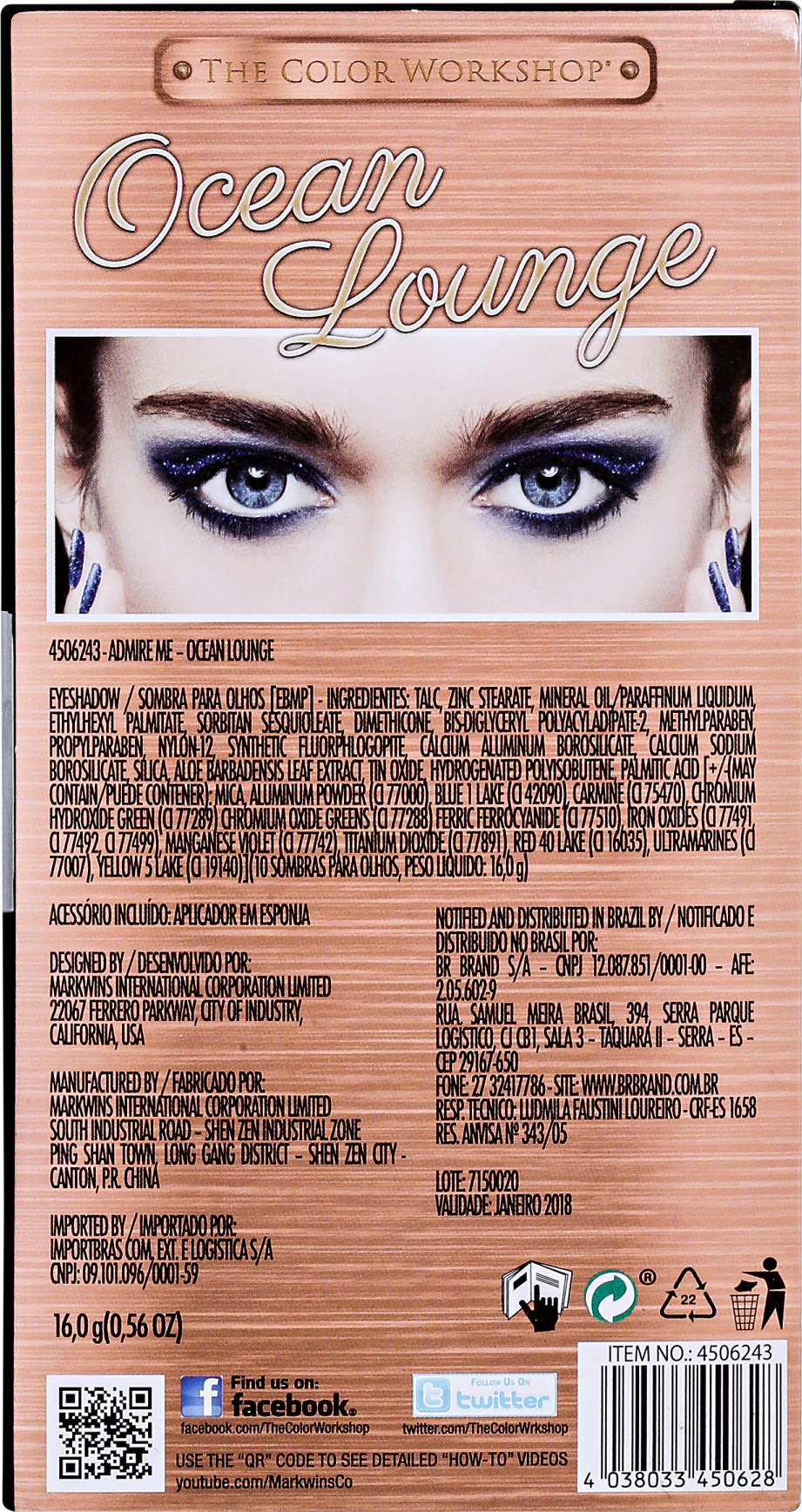 Markwins Admire-me Ocean Lounge - Paleta de Sombras