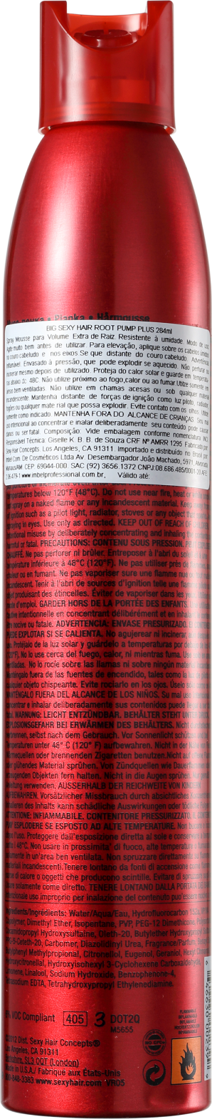 Sexy Hair Big Root Pump Plus - Mousse em Spray 284ml