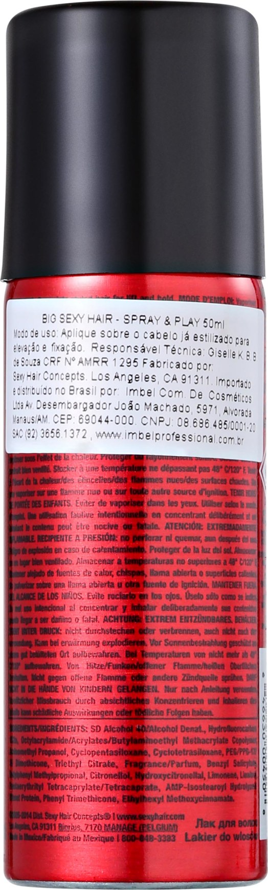 Sexy Hair Big Spray & Play - Spray Fixador 50ml