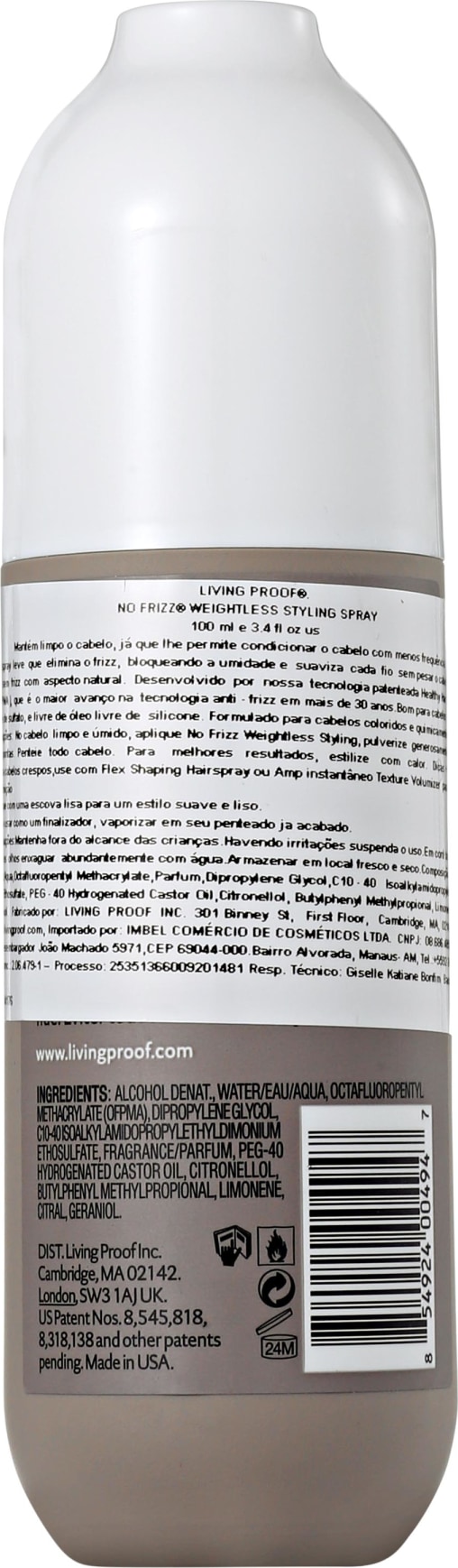 Living Proof No Frizz Weightless Styling Spray - Modelador 100ml