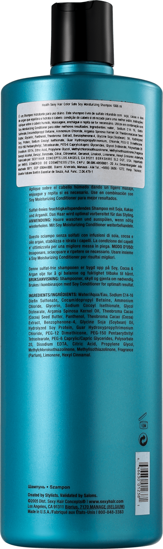 Sexy Hair Healthy Color Safe Soy Moisturizing - Shampoo 1000ml