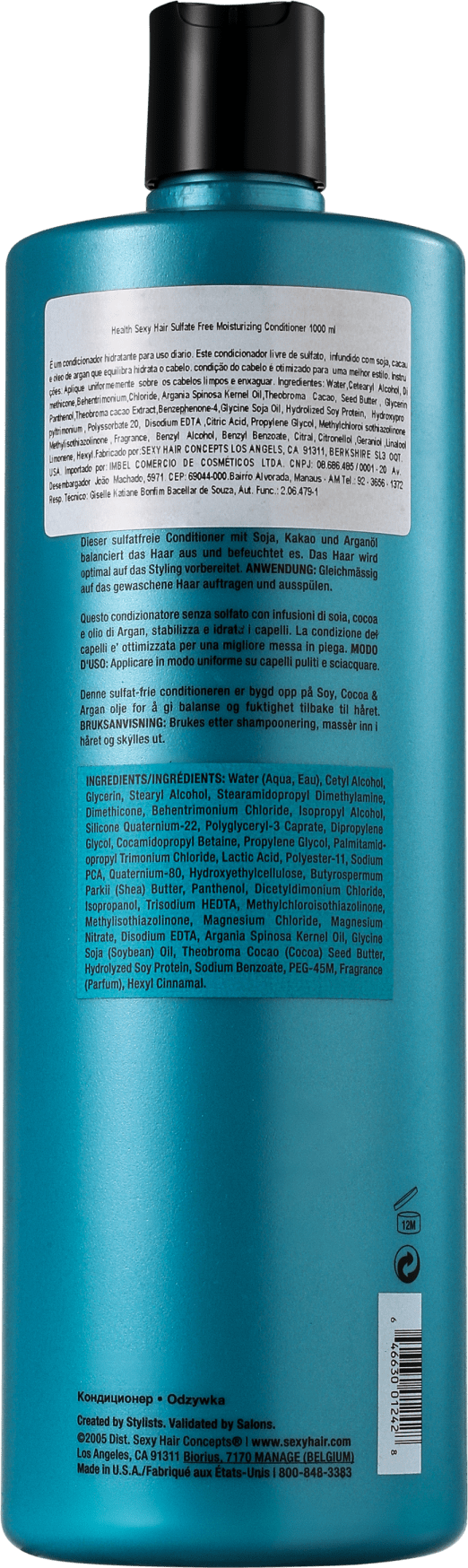 Sexy Hair Healthy Color Safe Soy Moisturizing Conditioner - Condicionador 1000ml