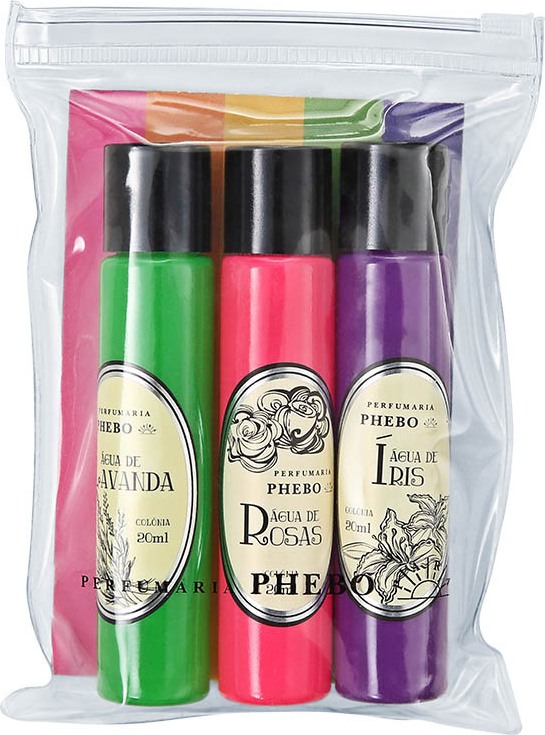 Conjunto Perfumaria Águas de Floral Unissex - Eau de Cologne 3x 20ml