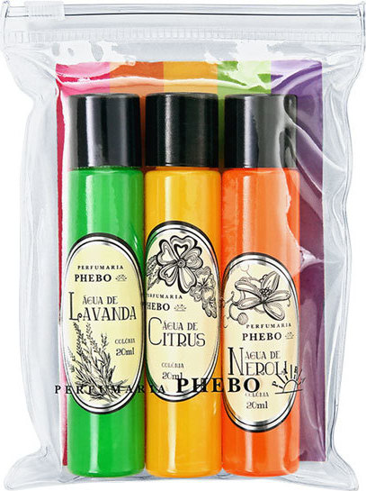 Conjunto Perfumaria Águas de Cítrico Unissex - Eau de Cologne 3x 20ml