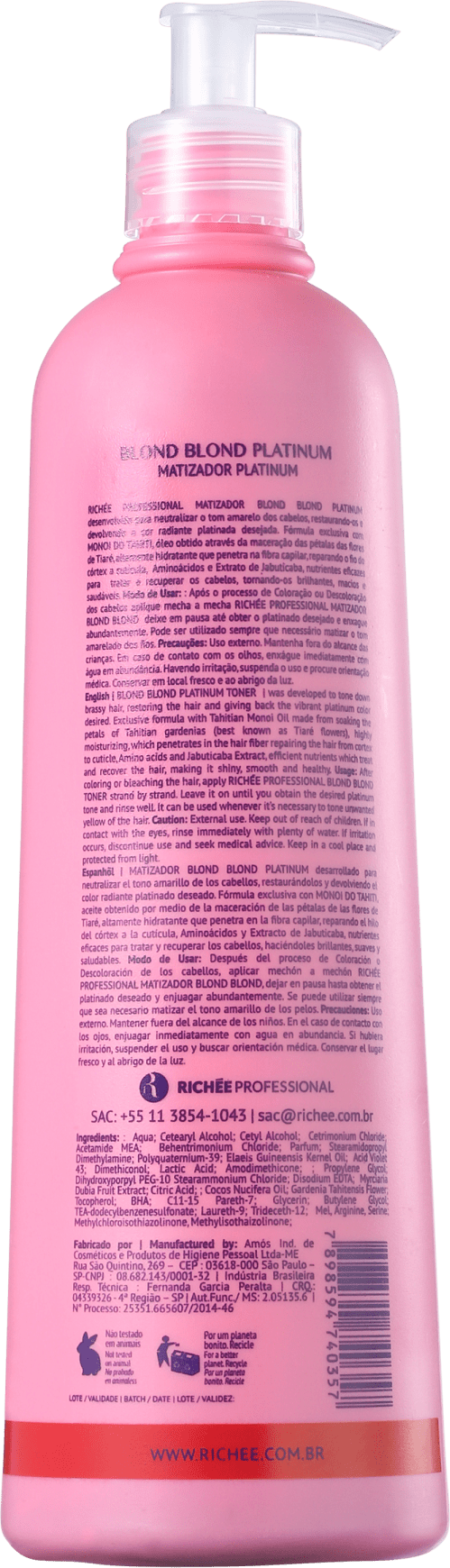 Richée Professional Blond Blond Platinum – Máscara Matizante 700ml