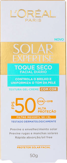 L'Oréal Paris Solar Expertise Toque Seco FPS 50 - Protetor Solar com Cor 50g