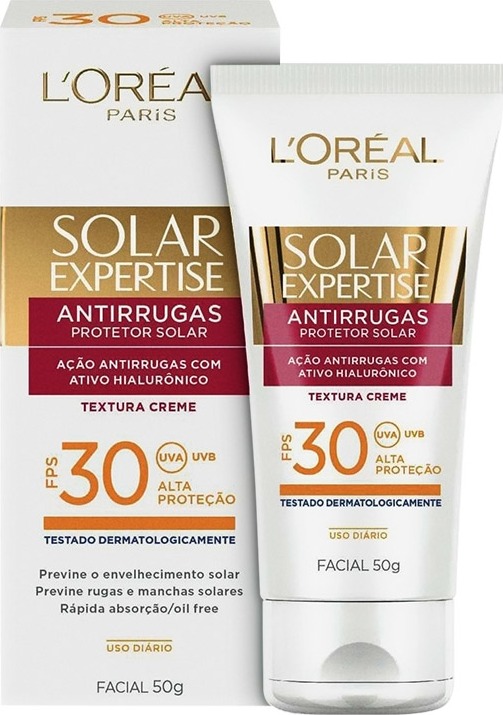 L'Oréal Paris Solar Expertise Antirrguas FPS 30 - Protetor Solar Facial 50g