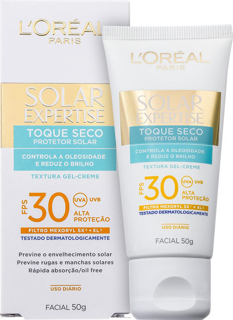 L'Oréal Paris Solar Expertise Toque Seco FPS 30 - Protetor Solar Facial 50g