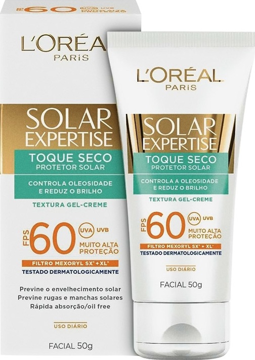 L'Oréal Paris Solar Expertise Toque Seco FPS 60 - Protetor Solar Facial 50g