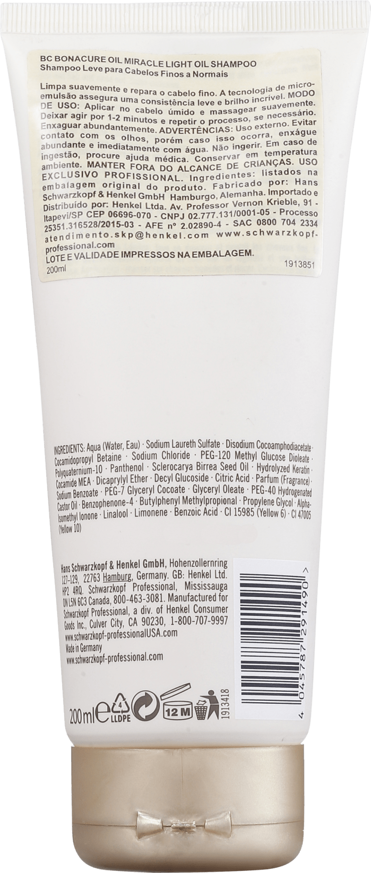 Schwarzkopf Professional BC Bonacure Oil Miracle Light Oil - Shampoo 200ml