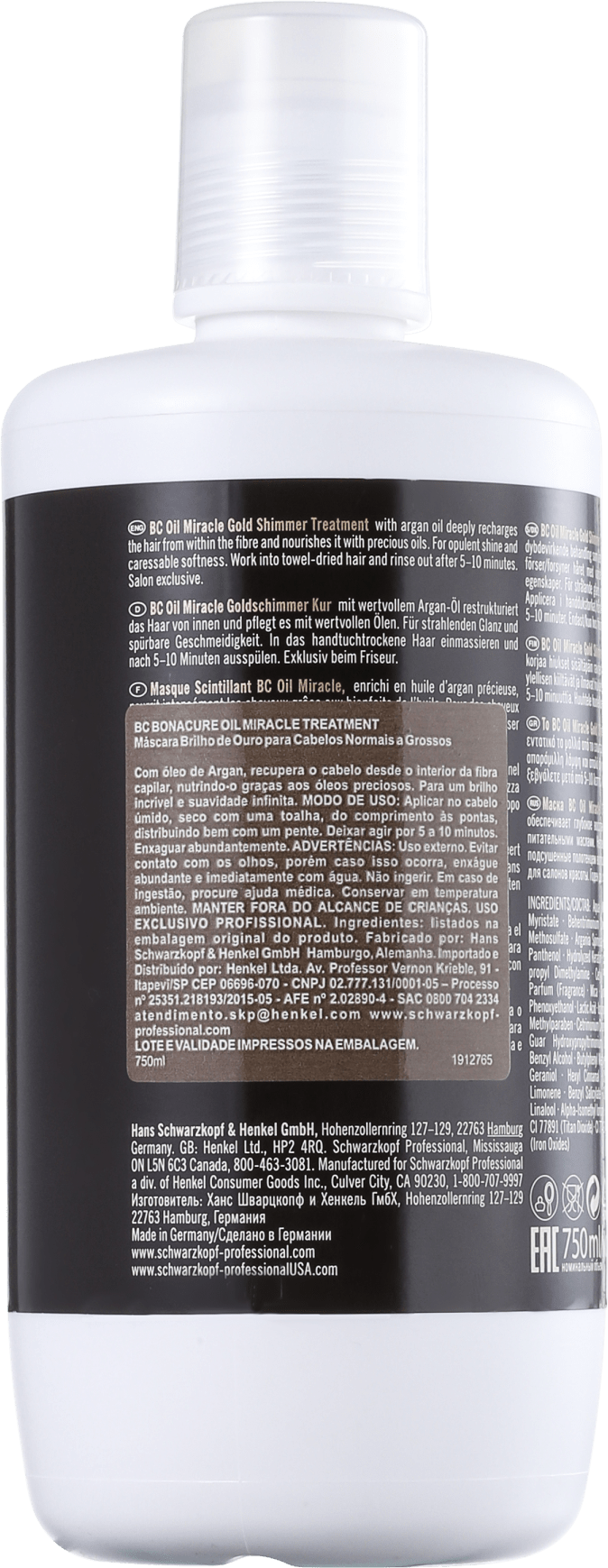 Schwarzkopf Professional BC Bonacure Oil Miracle - Máscara 750ml