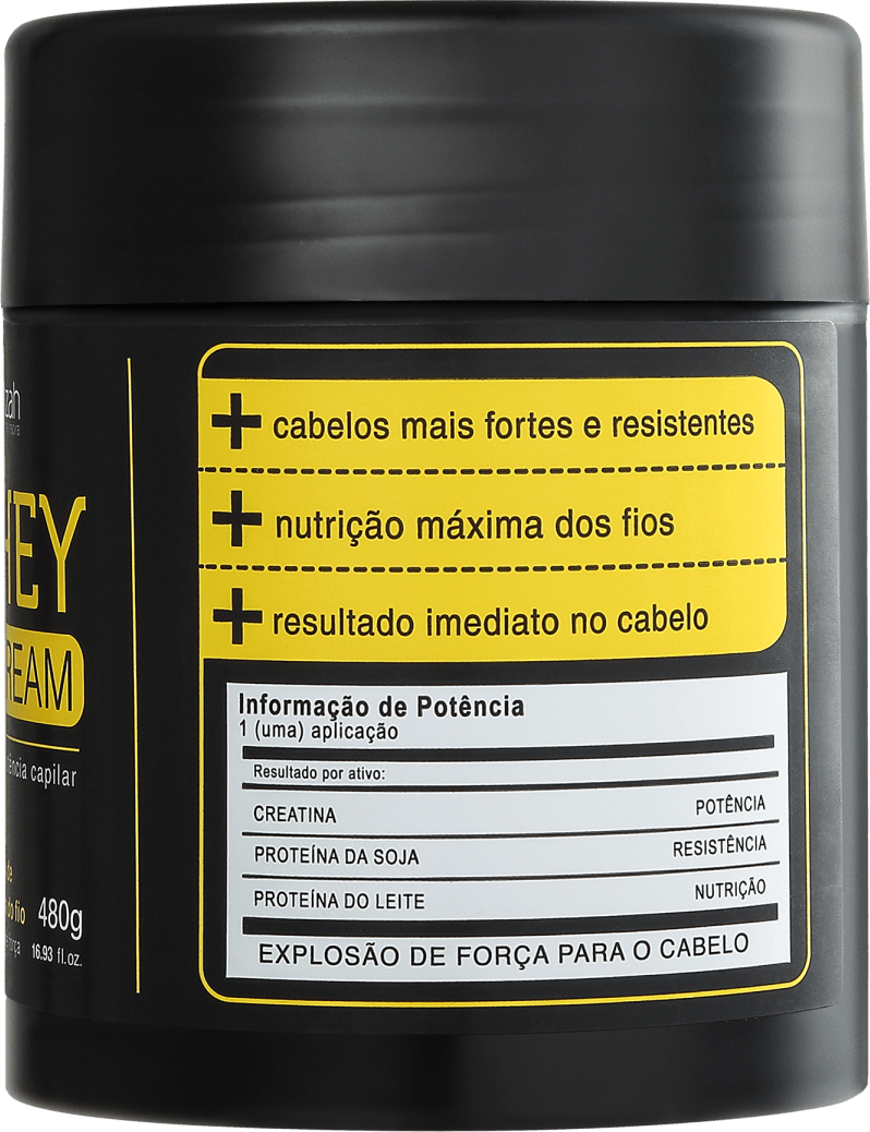 Yenzah Power Whey Fit Cream - Máscara de Tratamento 480g