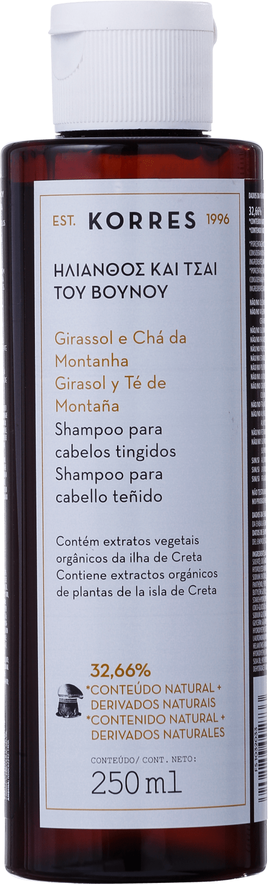 Korres Girassol e Chá da Montanha - Shampoo 250ml