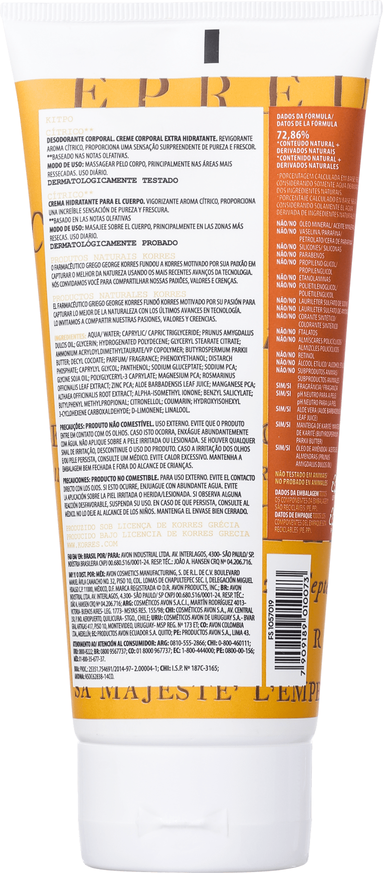 Korres Cítrico - Creme Hidratante Corporal 200ml
