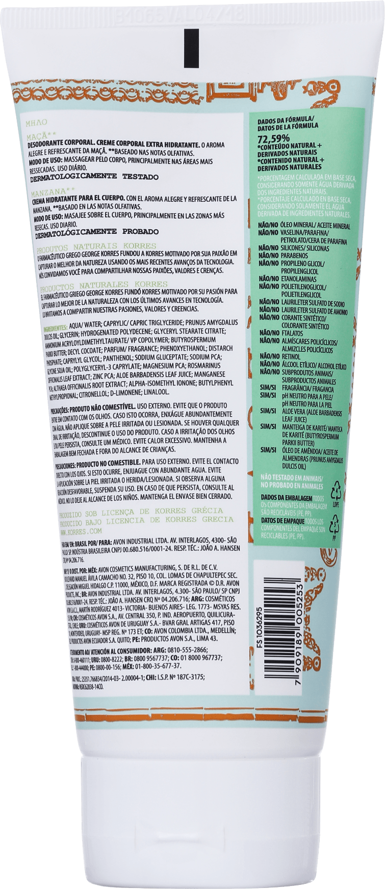 Korres Maçã - Creme Hidratante Corporal 200ml