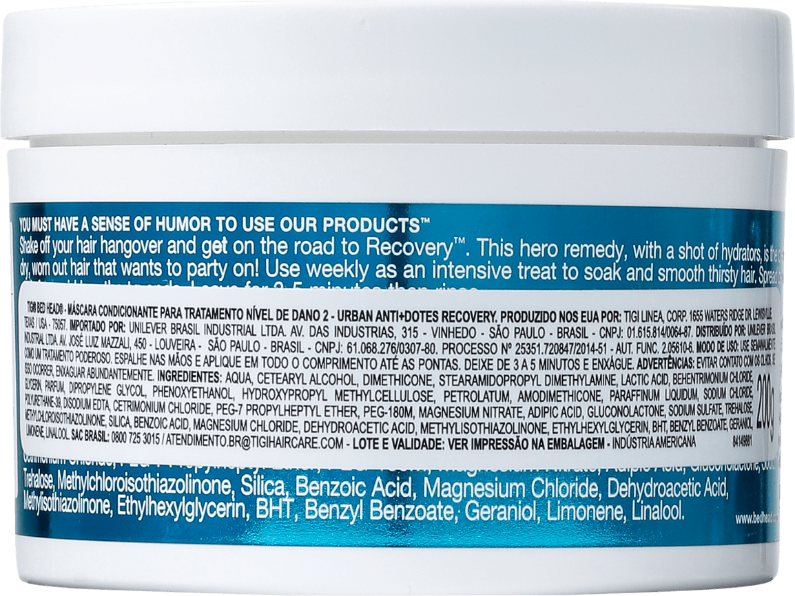 TIGI Bed Head Urban Anti+Dotes #2 Recovery Treatment Mask - Máscara de Tratamento 200ml